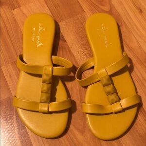 Mila Paoli Women’s Leather Yellow Sandals Size 7